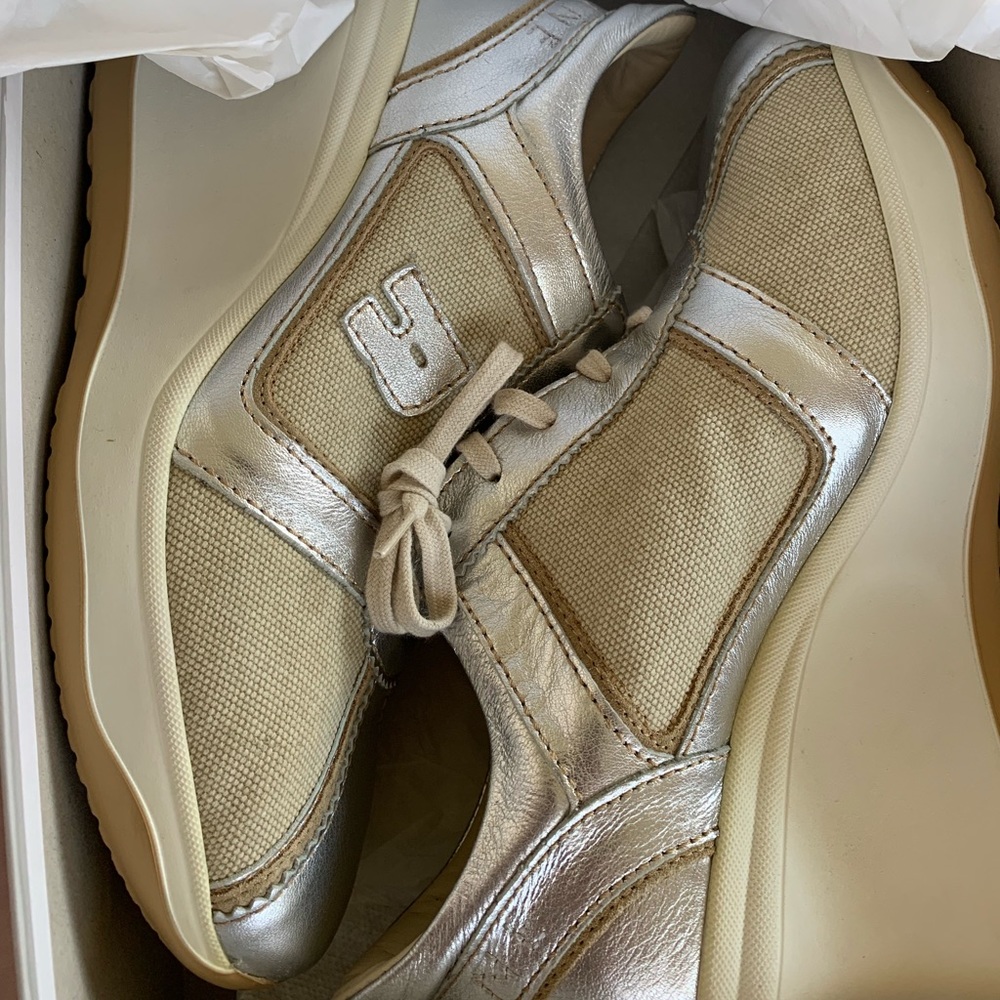 181 Guyana Beige Ruco Line wedge sneakers